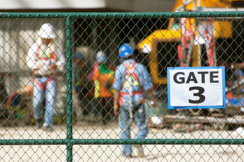 Church Fence Installation detail